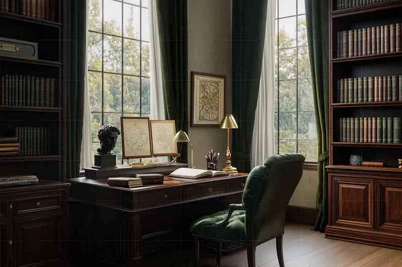 Real Dark Academia Interiors Photography