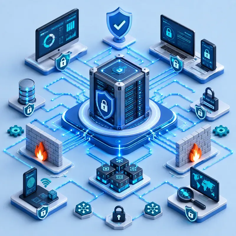 Cloud Infrastructure Isometric Maps