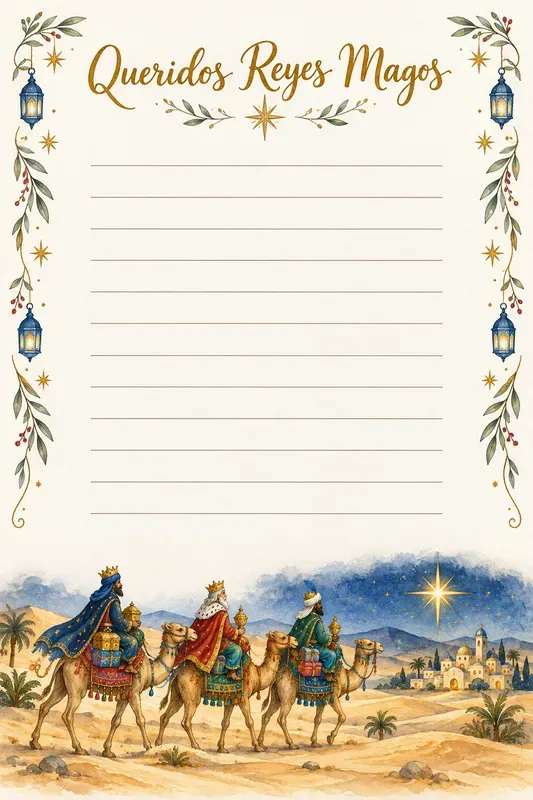 Christmas Wish Letter Storybook Sheets