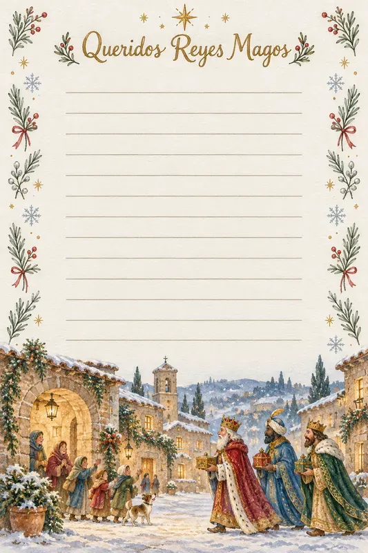 Christmas Wish Letter Storybook Sheets