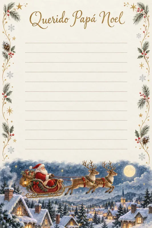 Christmas Wish Letter Storybook Sheets