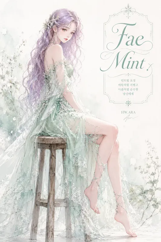 Elegant Watercolor Manhwa Girls
