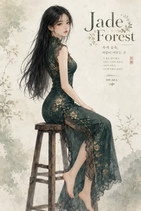 Elegant Watercolor Manhwa Girls