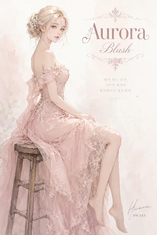 Elegant Watercolor Manhwa Girls