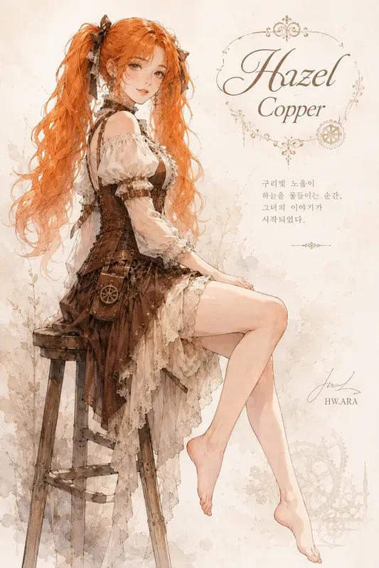 Elegant Watercolor Manhwa Girls