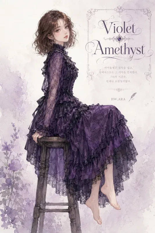 Elegant Watercolor Manhwa Girls