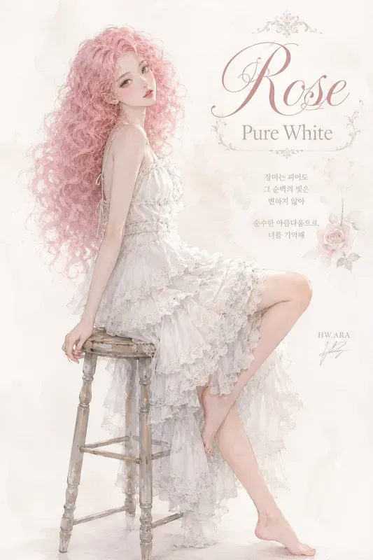 Elegant Watercolor Manhwa Girls