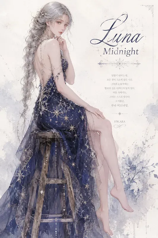 Elegant Watercolor Manhwa Girls