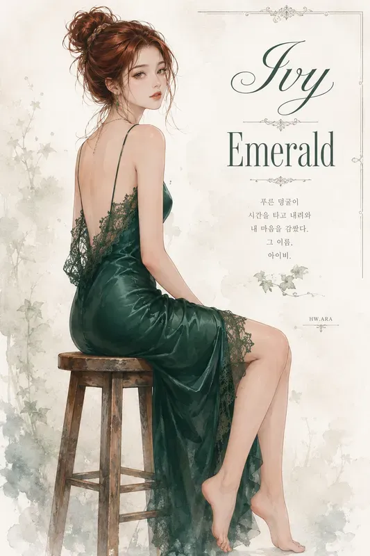 Elegant Watercolor Manhwa Girls