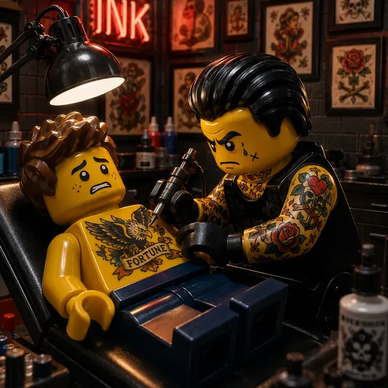Lego Tattoo Studio Scenes