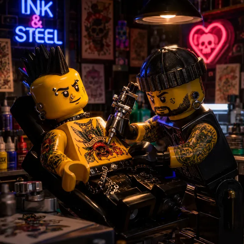 Lego Tattoo Studio Scenes