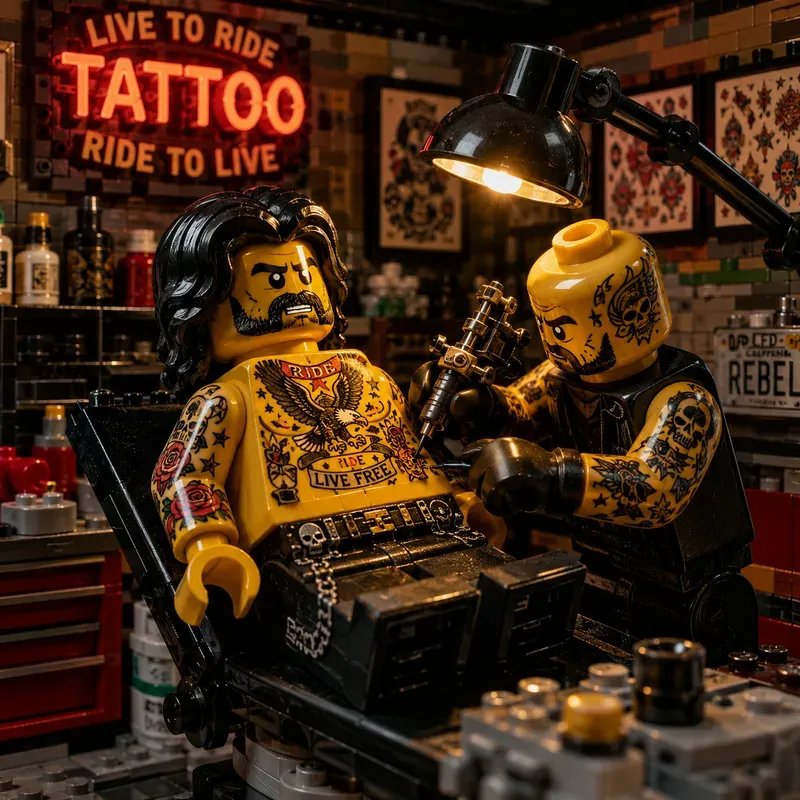 Lego Tattoo Studio Scenes