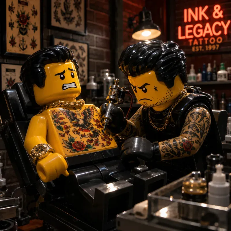 Lego Tattoo Studio Scenes