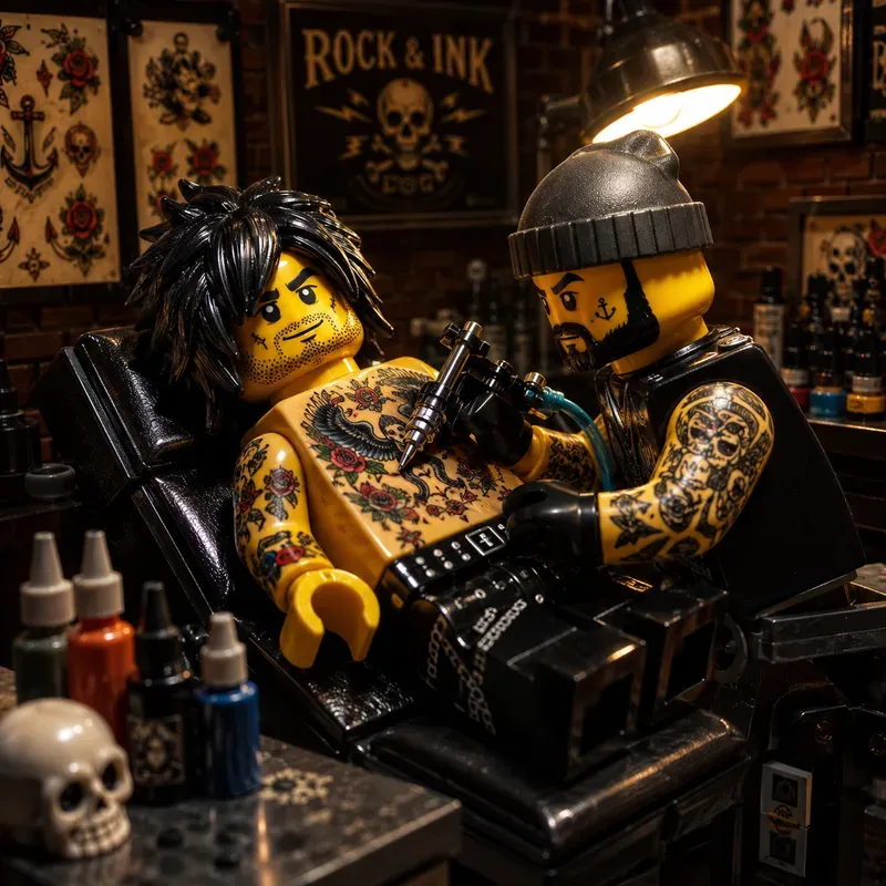 Lego Tattoo Studio Scenes