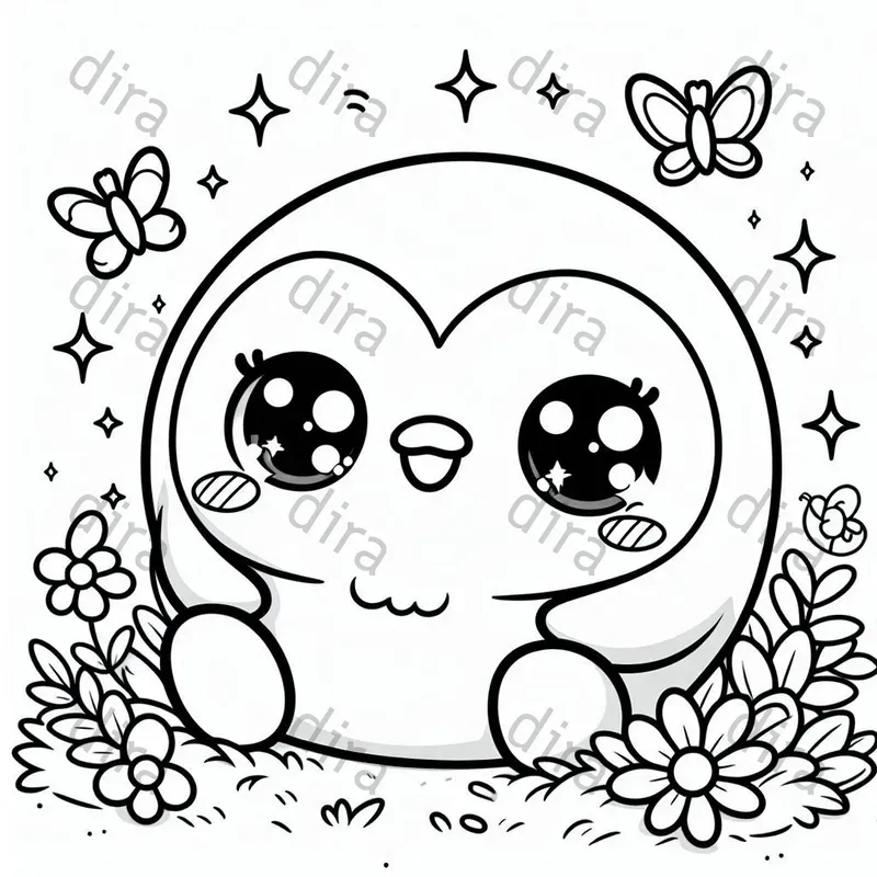 Cute Fluffy Animal Coloring Pages