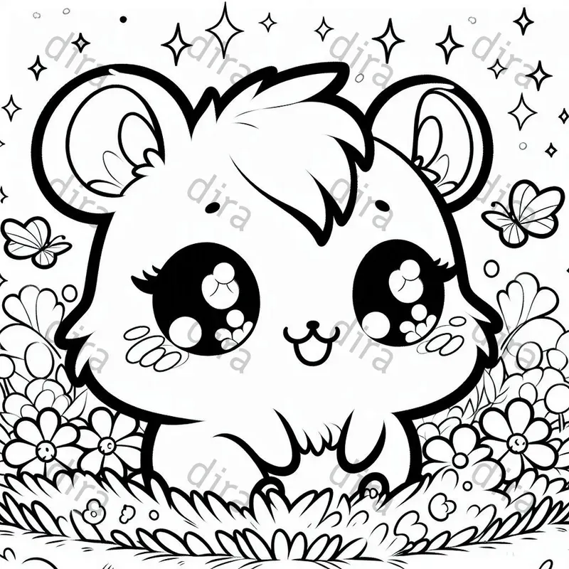 Cute Fluffy Animal Coloring Pages