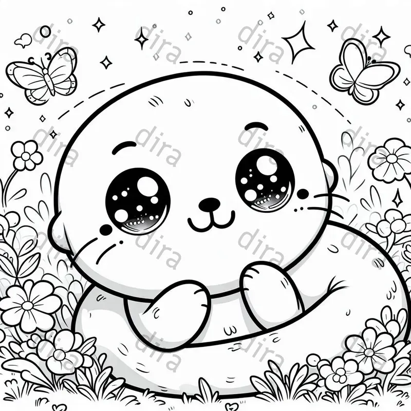 Cute Fluffy Animal Coloring Pages