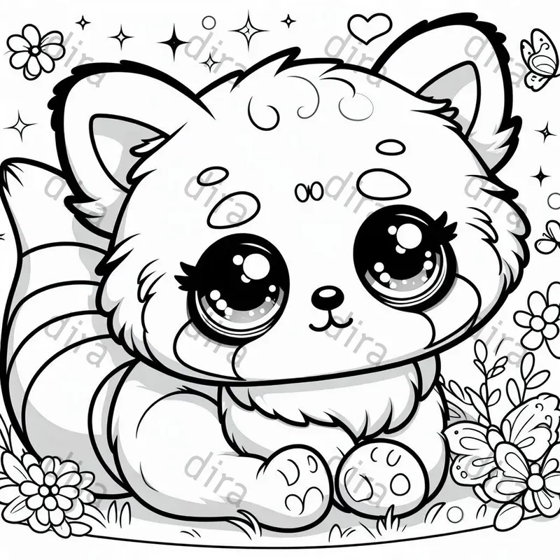 Cute Fluffy Animal Coloring Pages