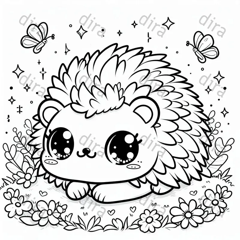 Cute Fluffy Animal Coloring Pages