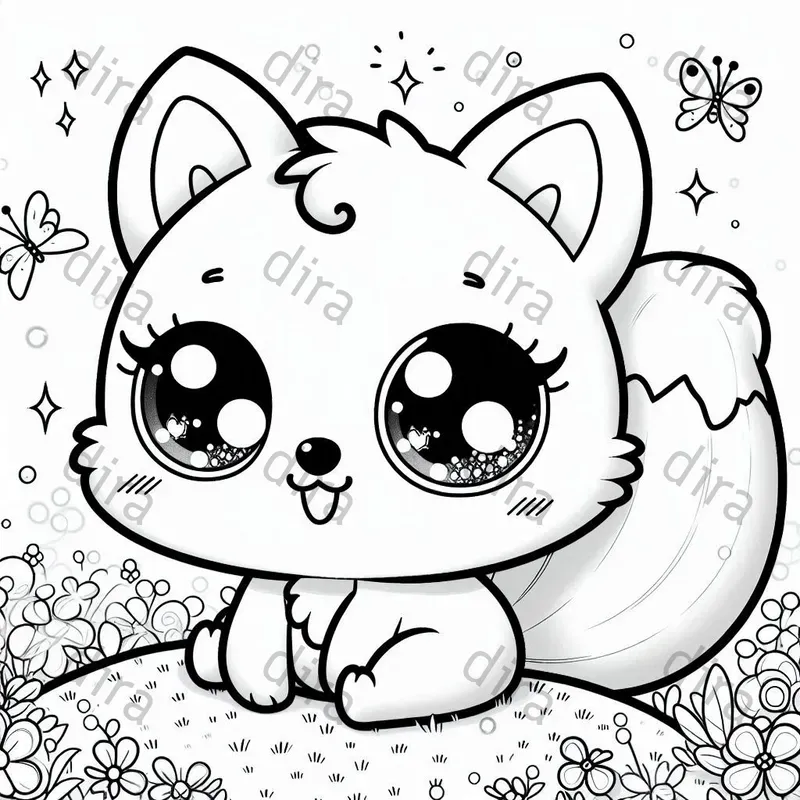 Cute Fluffy Animal Coloring Pages