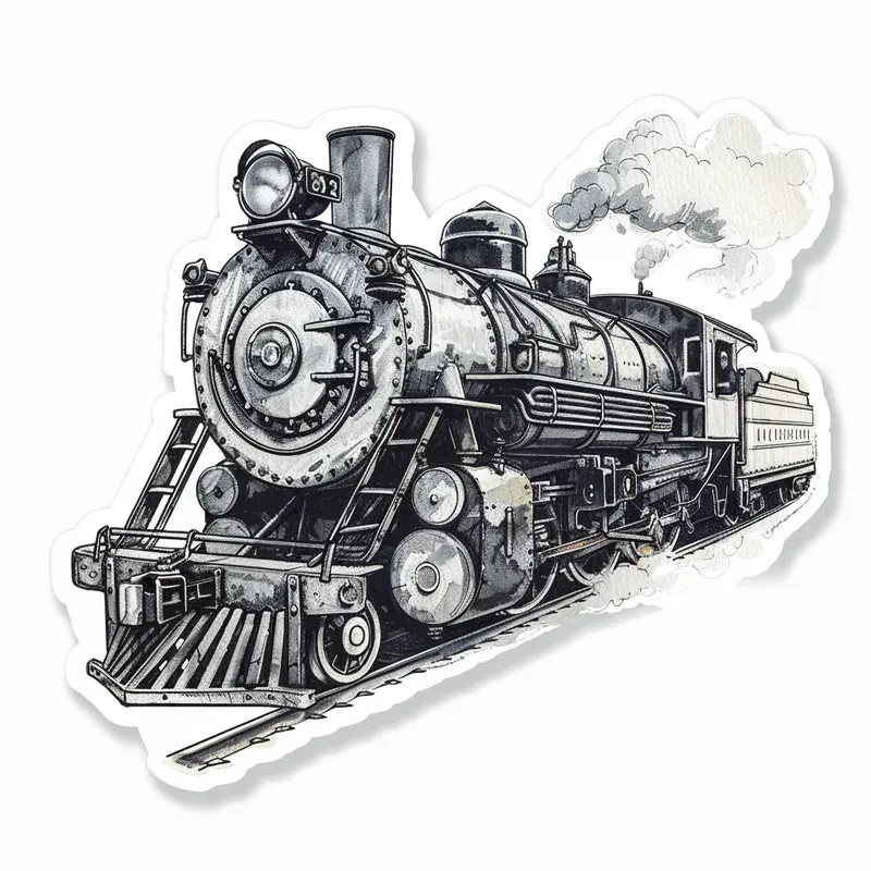 Retro Explorer Sketch Stickers