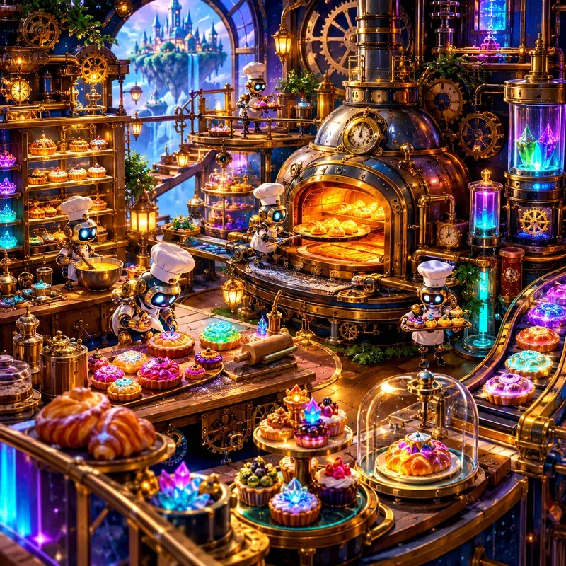 Neon Miniature Worlds 4K Art
