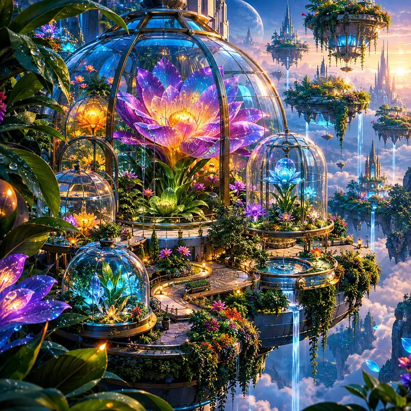 Neon Miniature Worlds 4K Art