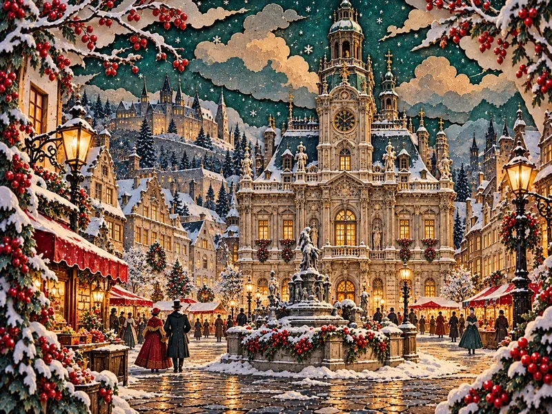 Vintage Winter Village Paper Theater Kits