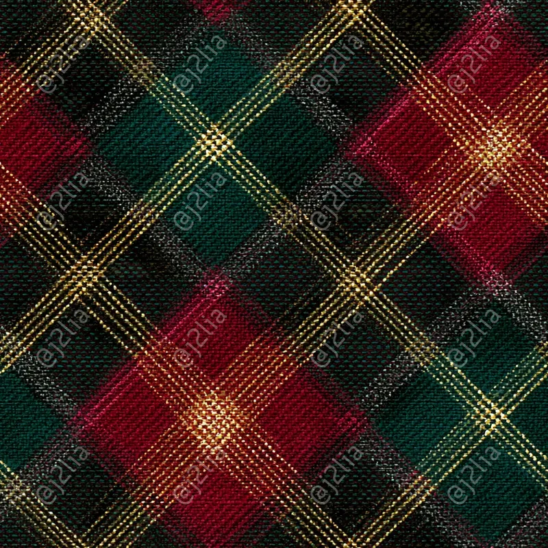 Christmas Plaid Seamless Patterns
