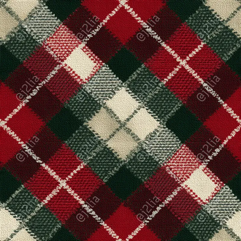 Christmas Plaid Seamless Patterns