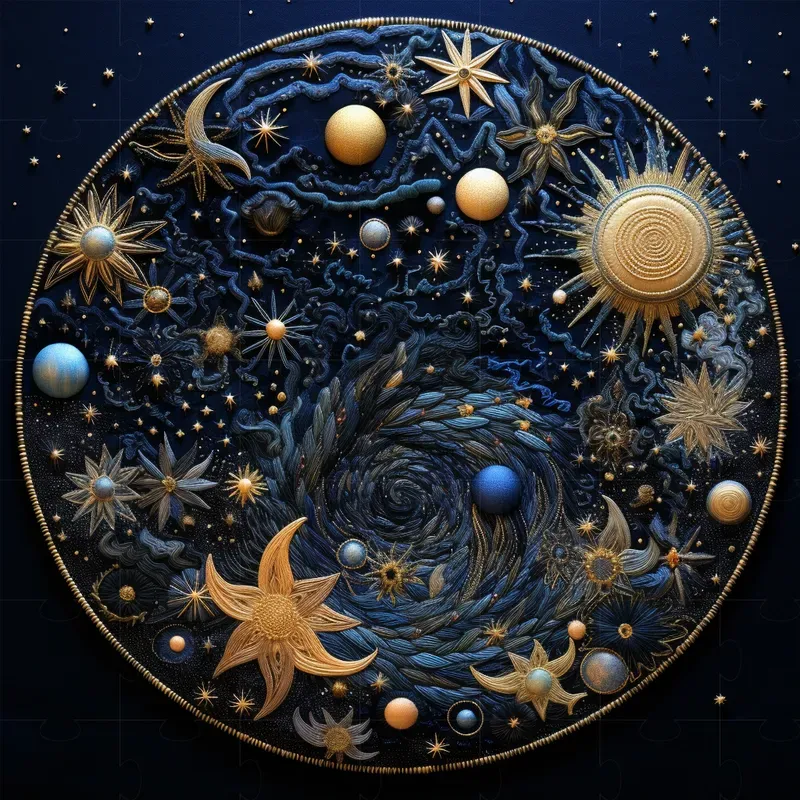 Stellar Embroidery Art