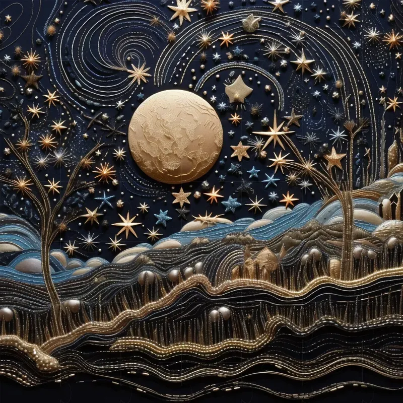 Stellar Embroidery Art