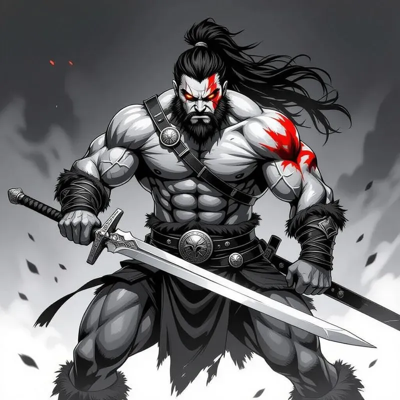 Epic Anime Warrior Pencil Sketches