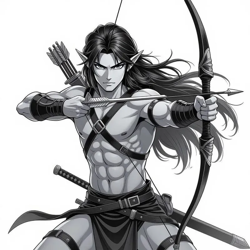 Epic Anime Warrior Pencil Sketches