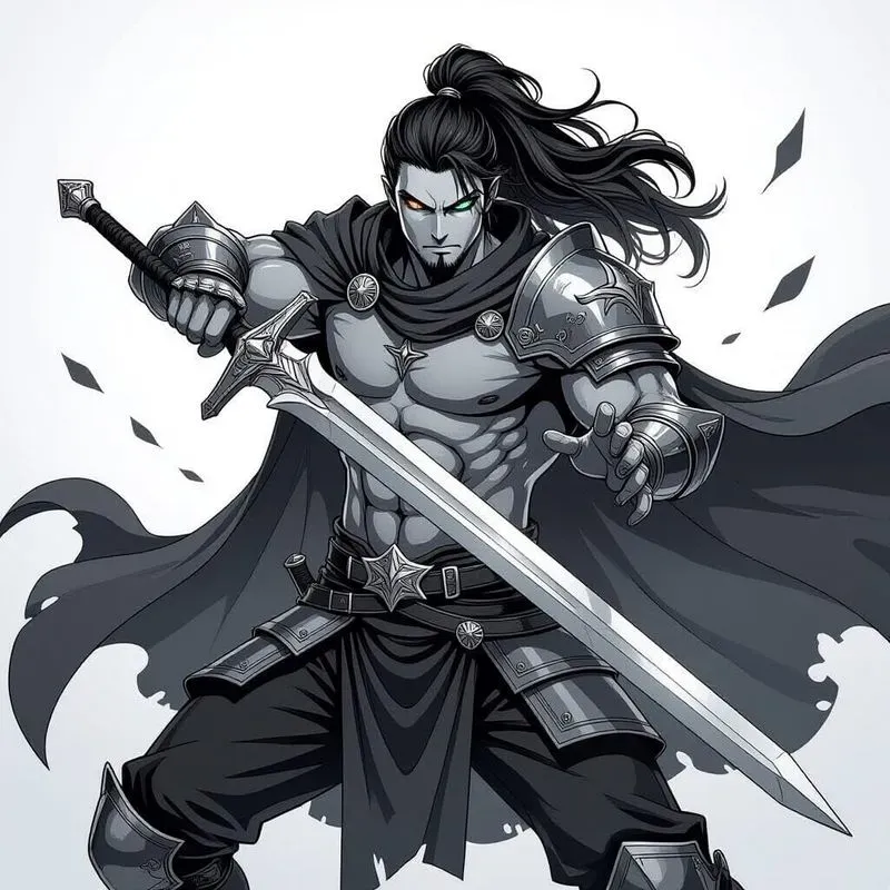 Epic Anime Warrior Pencil Sketches
