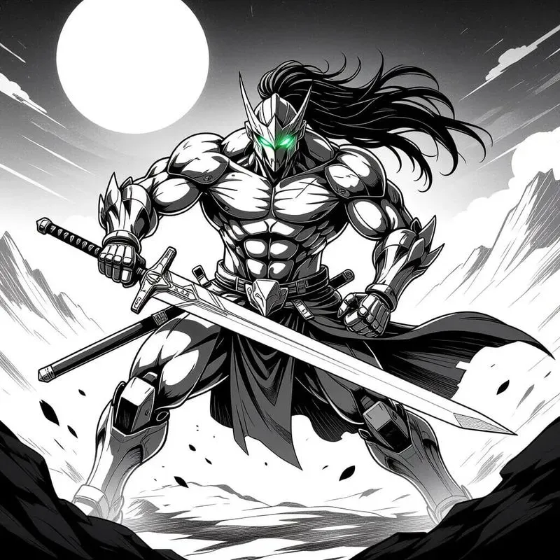 Epic Anime Warrior Pencil Sketches