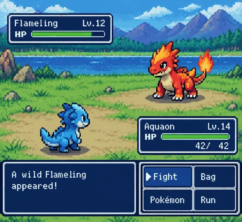 16bit RPG Battle UI Generator