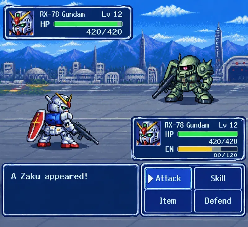 16bit RPG Battle UI Generator