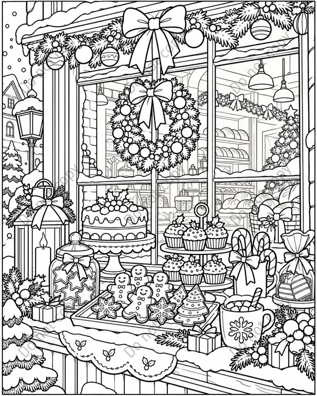 Cozy Christmas Coloring Pages