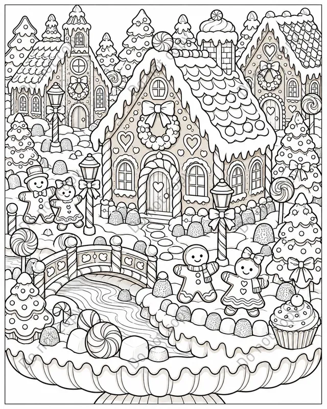 Cozy Christmas Coloring Pages