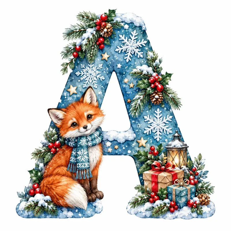 Autumn Whimsy Alphabet Cliparts