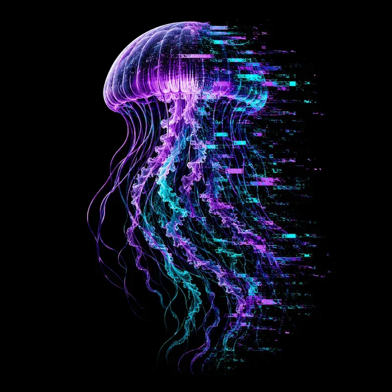 Glitch Fragmentation Signal Art