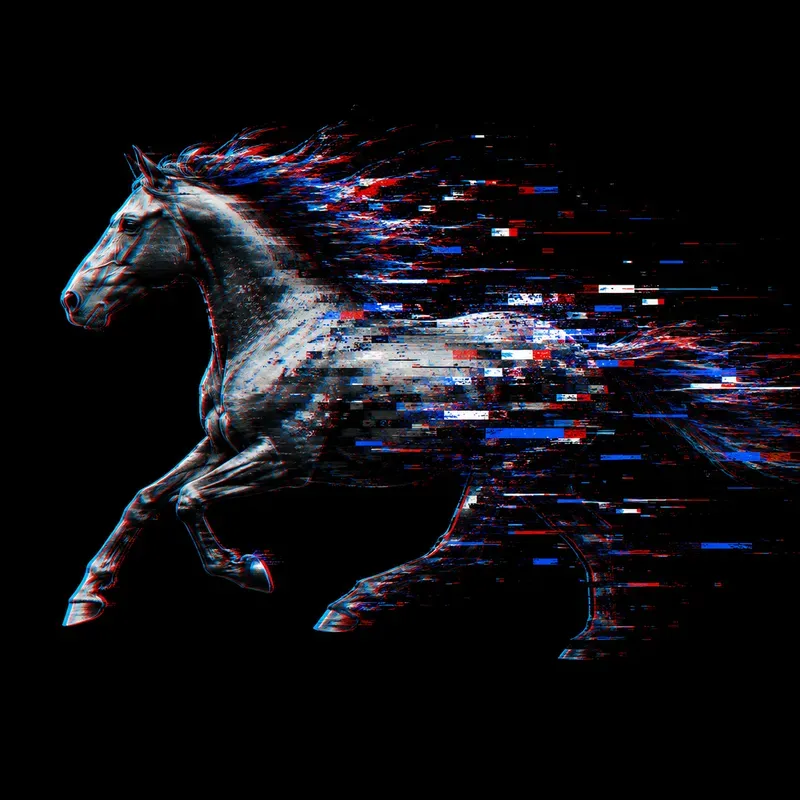 Glitch Fragmentation Signal Art
