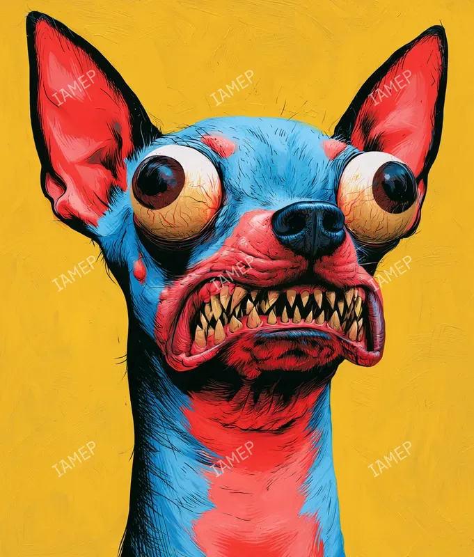 Grotesque Popart Animal Portraits