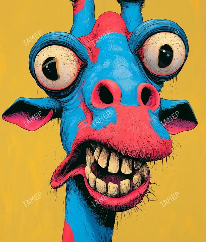 Grotesque Popart Animal Portraits