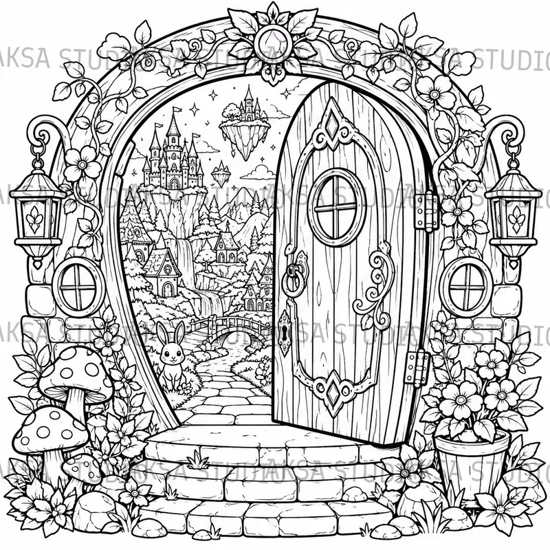 Fantasy Portal Coloring Books
