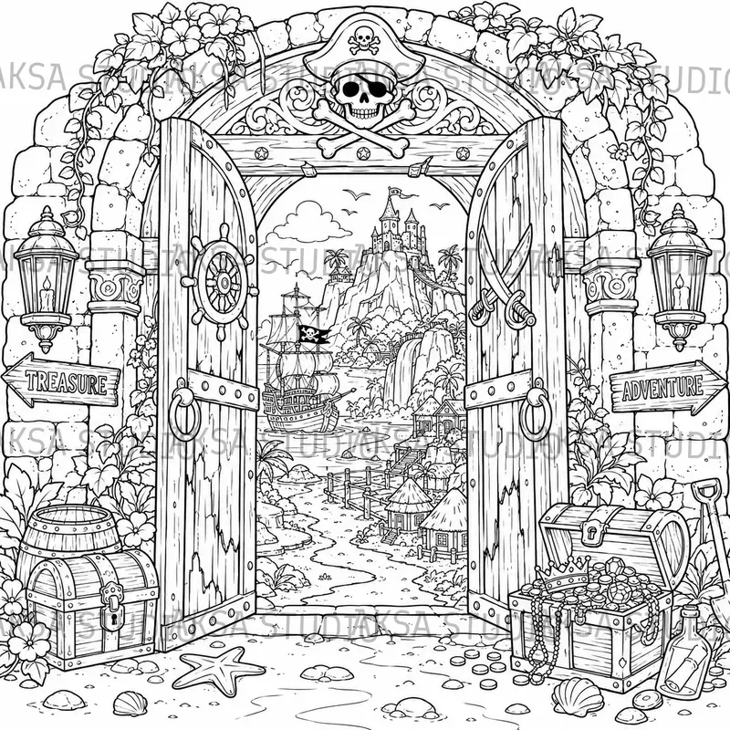 Fantasy Portal Coloring Books
