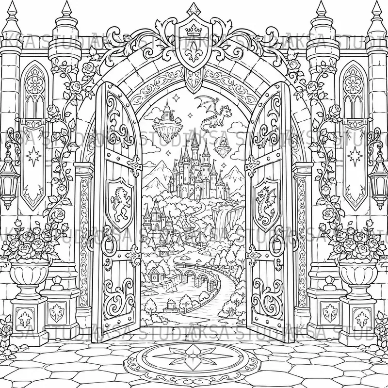 Fantasy Portal Coloring Books