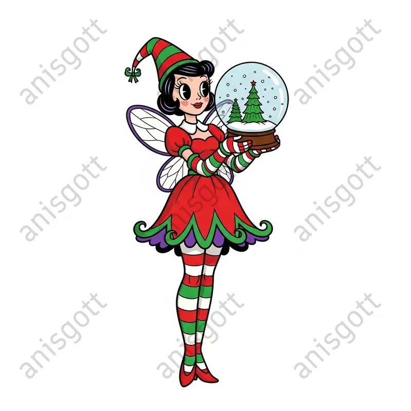 Rubber Hose Christmas Magic Clipart Sets