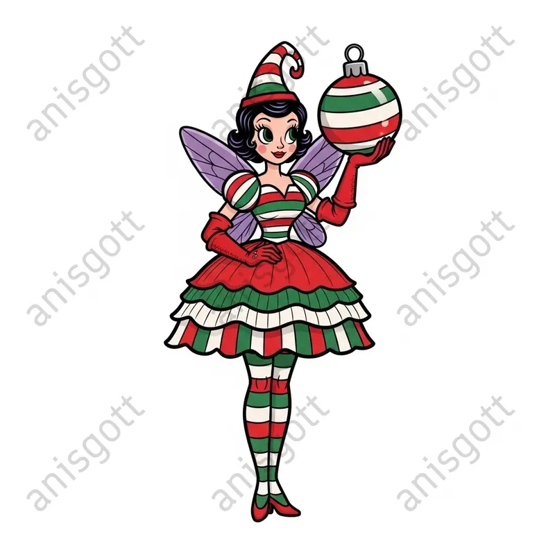 Rubber Hose Christmas Magic Clipart Sets